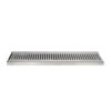 20" x 5" Surface Drip Tray - Brushed Stainless - With Drain C616 kromedispense