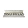 14"x6" Wall Mount Drip Tray - Brushed Stainless - Without Drain C619 Kromedispense