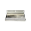 10" x 6" Wall Mount Drip Tray - Brushed Stainless - With Drain C631 kromedispense