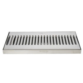 12" x 6" Surface Drip Tray - Brushed Stainless - Without Drain C632 kromedispense