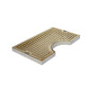 12" x 7" Cut Out Surface Mount Drip Tray - Vibrant Gold Finish - Without Drain C633 kromedispense