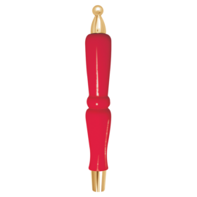 Mini Pub Style Handle with gold fittings - Red C670 kromedispense
