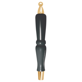 Mini Pub Style Handle with gold fittings - Black C671 kromrdispense