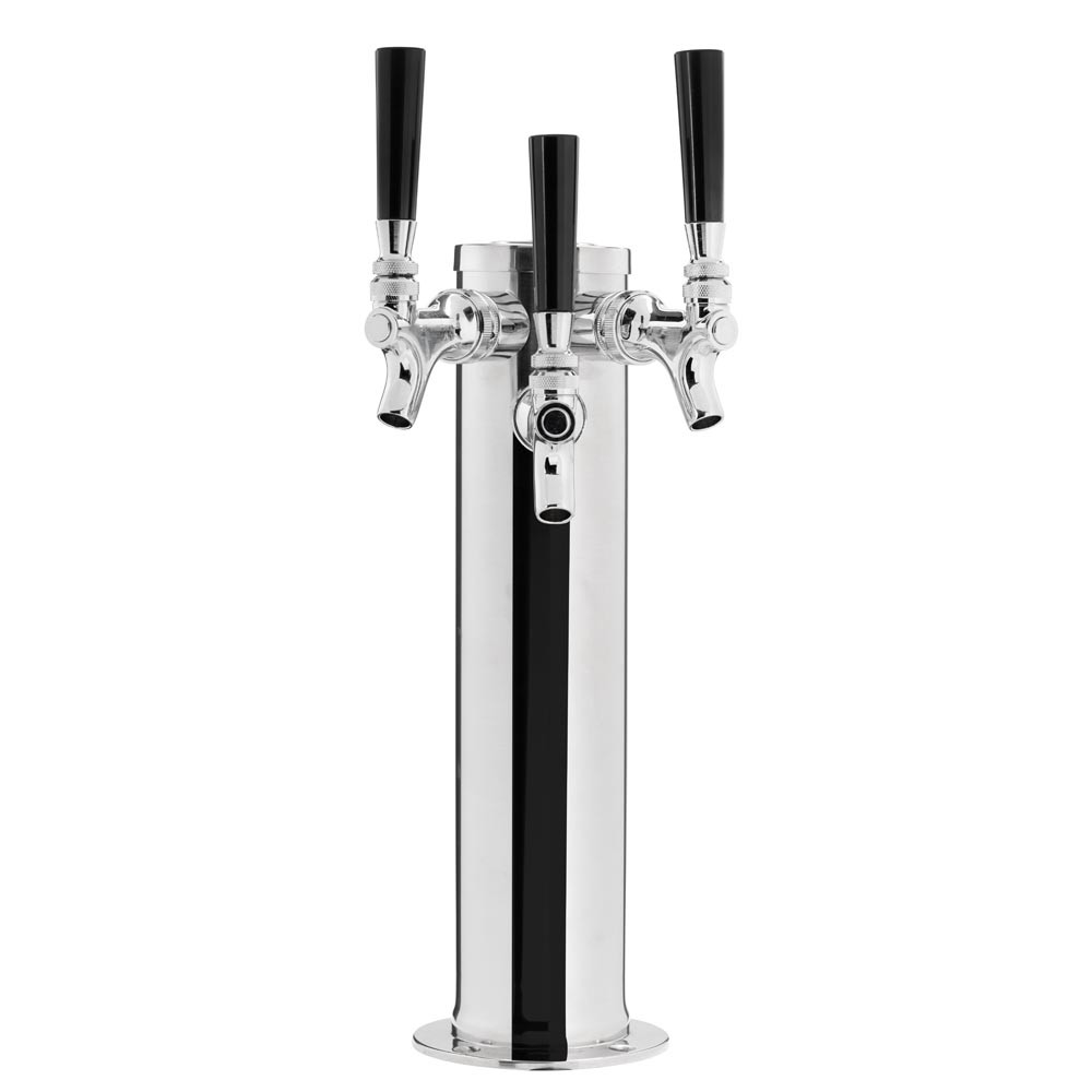 3″ Column Tower – 3 Faucets – 100% SS Polished Air Cooled C275 Kromedispense